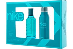 NIKE - Turquoise Vibes, Perfume 100 ml + Desodorante Hombre Spray 200 ml, Estuche Regalo Hombre, Pack Nike 2 Piezas, Masculino, Fresco y Afrutado, Colonia Floral