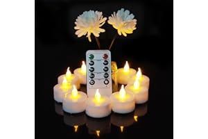 Jialine 12 Stück LED Teelichter mit Fernbedienung, LED kerzen, Teelichter, elektrische Kerze Lichter Batterie Dekoration