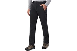 33,000ft Męskie spodnie outdoorowe, softshellowe, wodoszczelne, wiatroszczelne, spodnie narciarskie, ciepłe polarowe spodnie robocze, spodnie robocze, zimowe spodnie trekkingowe, spodnie trekkingowe