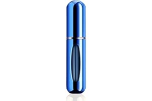 The Miss Chic Portable Perfume Atomiser Spray Bottle - Leak-Proof Mini Travel Bottle for Men & Women, Aluminum, Easy to Refill, No Leakage, Perfect for Purse, Pocket, and Handbag (Blue)