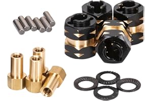 Harilla 4 Messing Rad Hex Adapter RC Spurverbreiterungen Aluminiumlegierung RC Hex Nabe für Axial SCX24 Axi00005 RC Hobby Kraftfahrzeug Teil Zubehör