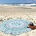 Produktbild candora Beach towel-round Meditation Yoga Matte, Indian Boho Gypsy Baumwolle tablecloth-mandala rund Beach throw-hippie Hippie-style-throw Betten Tagesdecke, Gypsy, zum Aufhängen dekorativer Wandschmuck, grün