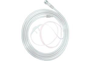 ‎TIGA-MED Sauerstoffbrille transparent 5 Stück DEHP-frei Sauerstoffbrillen Nasenbrillen weich/soft transparent mit 210cm O2-Schlauch Sauerstoffbrille Nasenbrille