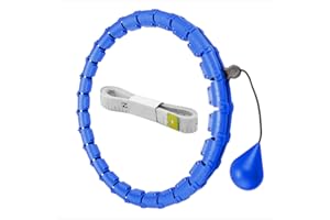 Pterygoid Smart Hula Ring Hoop,Weighted Hoola-Hoops 24 Detachable Knots With Auto-Spinning,Weight Loss Abdomen Fitness Massage with Ball for Adults and Kids Exercising