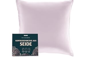 ‎DREAMZIE DREAMZIE Seidenkissenbezug 40x40 cm für Haar und Haut, Kissenbezüge Seide 19 Momme (Flieder, 1 Stück)