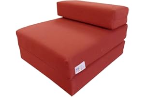 My Layabout Single Memory Foam Z Bed/Guest Bed/Fold Out Spare Bed Sofa/Chair/Futon/Mattress | Red