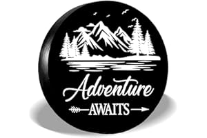 FINGERINSPIRE Adventure Trip Universal Spare Wheel Tire Cover Waterproof Dust-proof Tire Covers Tire Protector for RV Travel Trailer Camper Truck SUV Motorhome（15" Fit 70-75cm Tire Diameter）