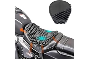 AriKroii Motorcycle Seat Cushion Plegable, Cojin Moto con Innovador Protector de Amortiguación del Cojín de Gel, Transpirable Físicamente y Cómodo a Largo Plazo, Cojin Asiento Moto Gel