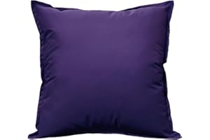Olivia Rocco Outdoor Cushion Waterproof Garden Scatter Cushions Pad Filled Sqaure Decorative Seat Bench, 60 x 60 cm Purple