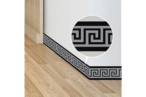 neukids Fai da te grigio battiscopa bordatura motivo greco motivi geometrici parete bordatura soggiorno lavanderia pareti della cucina soffitto corridoio sala da pranzo decorazione carta da parati
