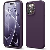 Merwish Apple iPhone 14 Pro Max Uyumlu &Ouml;zel İpeksi Dokunuş Hissi Veren İ&ccedil;i Yumuşak Kadife Lansman Silikon Kılıf Kapak (Derin 