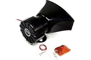 YIYIDA Klaxon de voiture Sirène sans fil avec télécommande Haut-parleur d'urgence et d'alarme pour bateau, camion, voiture etc.