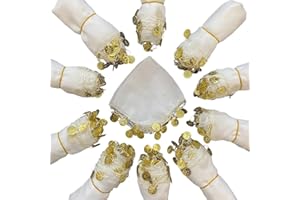 ERYA 10x einfarbig Halay Mendili Set Tanztücher Dügün Hochzeit Verlobung Kina Mendil Nisan Dügün türkische Hochzeit (Weiß)