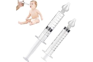 SIKAMARU 2 pezzi, Rondella nasale per siringa, sicura, atossica, confortevole e insapore, portatile, riutilizzabile, con testa in silicone, adatto per neonati e bambini piccoli
