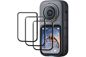 QULLOO skyddsfolie för Insta360 X6 för pansarglas, 9H hårdhet HD klart skyddsglas anti-repor folie tillbehör skydd, 3 stycken