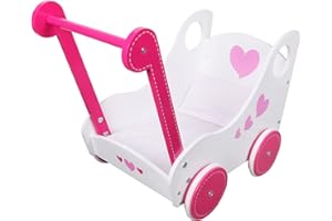 VEDES GROßHANDEL G Amia Holz Puppenwagen Flora mit 2 Kissen 55208042