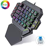 K50 RGB Gaming-Tastatur mit Kabel, 35 Tasten, Einhand-Schalter, Blau