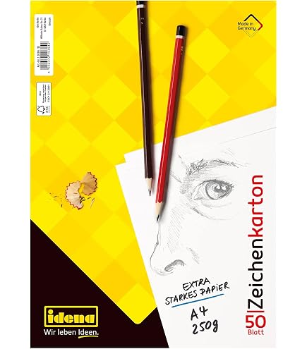 KOH-I-NOOR Aquarellpapier Block A4 – 10 Blätter, 250 G/m², Für Aquarell, Acryl & Radierungen
