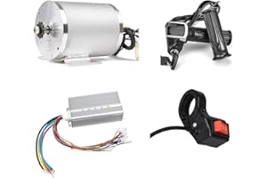 KUNRAY Moteur de Scooter électrique 48V 2000W Moteur d'entraînement Moyen Contrôleur sans balais DC 45A avec Interrupteur à 3 Vitesses à poignée d'accélérateur LCD pour vélo électrique Go Kart ATV
