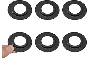 LEDSONE 6 Pcs Black Lampshade Reducer Ring Adapter for E26/E27 Light Bulb Holders – Converts 60mm to 29mm Metal Converter for Table & Ceiling Lampshades, Pendant Lights & Light Fixtures (Black, 6 Pieces)