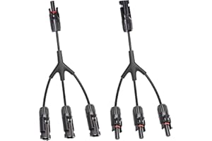 Cleqee Y ramo solare connettore solare adattatore parallelo 1 paio da 1 a 3 splitter cavo solare set di attrezzi per pannello solare