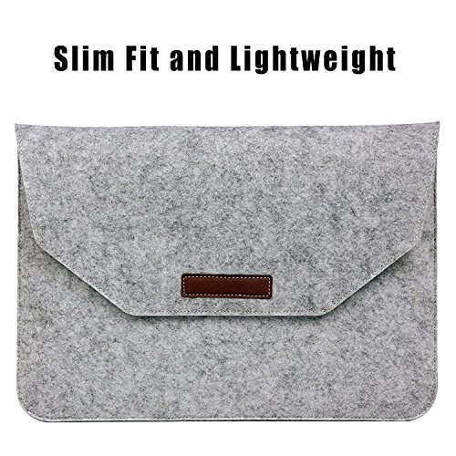 GENORTH® Filz Sleeve Hülle Ultrabook Laptop Tasche für MacBook Air & Macbook Pro 13,3 Zoll, MacBook Pro Retina 13 Zoll Grau (13 Zoll, Grau) - 2