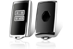 SKTU Etui na kluczyki samochodowe kompatybilne z Renαult Clio / Zoe / Captur 2 / Arkana / Kadjar / Megane etui na klucze TPU (srebrne)