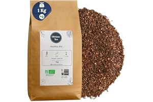 OBVIOUS TEA Rooibos Nature Bio - Infusion Vegan en Vrac, 100% Naturel, Sans OGM - Agriculture Biologique - Fabrication Française - Sachet 1 kg (500 Tasses)