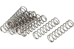 TOP-VIGOR 10Pcs Compression Spring, 9mm OD,0.8mm Wire Size,35mm Free Length Dual Extended Durable Dual Hook Tension Spring for Furniture Screen Doors Repair Projects