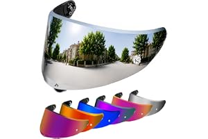 PSLER Hjälmvisir för K6 K6s, hjälm ansiktssköld tonad visir motorcykel hjälm tillbehör ersättning för K6 K6 (silver-spegel)