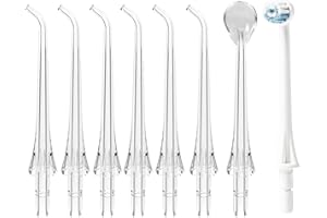 8 piezas de repuesto boquilla accesorios para irrigador oral Tacilin – Accesorios para irrigador bucal Jet Consejos boquillas de repuesto compatible con irrigador dental Tacilin