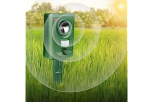 Kimroxi Cat Scarers for Gardens Cat Repellent Ultrasonic Waterproof Fox Deterrent Easy to Use Motion Activated Animal Repeller Battery Operated Outdoor for Squirrels Dog and More