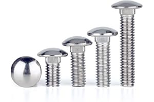 MULTISCREW M8 (8mm) Carriage Bolt Cup Square A2 Stainless Steel Dome Head DIN 603 (10, M8 x 80mm)