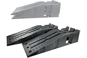 KATSU Tools Rampe in plastica per auto, 2 pezzi, impilabili, capacità 7,5 tonnellate, robuste rampe da garage, 90,5 x 30,5 x 21,6 cm, per sollevamento veicoli e riparazioni