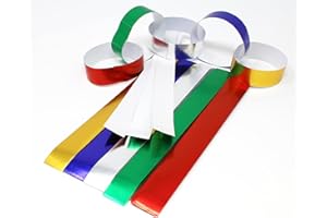 Bright Ideas Metallic Paper Chains, Paper Crafts for Kids, Make Your Own Decorations to Display, Arts & Crafts Ideal for Schools, Home Crafting, Assorted Colours Pack of 100 2cm x 20cm Strips. BI2018.
