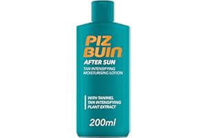 PIZ BUIN Latte Doposole Intensificatore di Abbronzatura, Doposole corpo ad assorbimento rapido idratante, Dopo sole acceleratore abbronzatura con Vitamina E, 200 ml