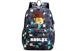YIiNOo Mochila para Computadora Portátil Antirrobo Relacionada con el Juego Mochila Grande de Negocios con Puerto de Carga USB Estuche para lápices Mochila Escolar