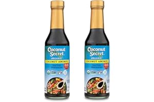 Coconut Secret, The Original Coconut Aminos, Salsa Sazonadora Sin Soja, Alimento Ecológico, Coco, Sustituto de la Salsa de Soja, Ideal para Sushi, Sin Gluten, Vegano, Paquete Doble, 2 x 237ml