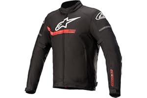 Alpinestars Chaqueta de moto MM93 Austin impermeable, color negro y rojo