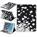 Produktbild Roreikes Apple iPad Air / iPad 5 Hülle, Blumenmuster Muster TPU Leder Flip Magnetverschluss Wallet Kreditkarte ID Card Slots Magnetic TPU Leder Beschützer Tasche Hülle Etui Schale mit Standfunktion Weich TPU Innere Hülle Case leder Flip Beschützer Haut Schutzfolie Case für Apple iPad Air / iPad 5
