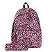 Produktbild Schultasche Polyester Wasserdichte Wandern Reiserucksack Coole Sportrucksack Hohe Kapazität Laptoptasche mit Federmäppchen für Student Frauen Männer(Bunt 40 * 30 * 17cm)