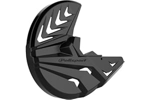 POLISPORT 8151600001 - Protector de disco & horquilla inferior fabricado en polipropileno resistente a los impactos y a la abrasión compatible con motocicletas KTM, SHERCO, GAS GAS en color Negro