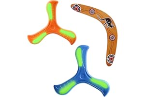 GZGRYTRC Boomerang 3pcs Set, Best Outdoor Toys, Flying Toys with Glow-in-The-Dark Design, Includes Two 20X20 cm and One 28.5X11.5 cm V-Shape Boomerangs, Perfect for Beach Games, Park Play, and yard Fun