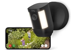 Ring caméra Spotlight Pro filaire (Spotlight Cam Pro Wired) | Caméra de surveillance d'extérieur Vidéo 2K avec Ring Vision, détection de mouvements 3D | Essai gratuit de Ring Home pendant 30 jours