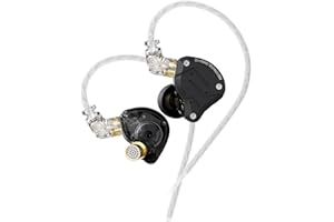 keephifi KZ ZS10 Pro Écouteurs Intra-Auriculaires avec 4 Armatures équilibrées et 1 Pilote Dynamique pour batteurs, Musiciens (Noir Mat sans Micro)