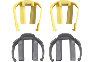 DOZYLIVE 4er Hochdruckreiniger C Clips für Kärcher K2 K3 K4 K5 K6 K7, Ersatzteile Schnellkupplung Schnalle für Schlauch Pistole, Autowaschmaschinen Zubehör K5.037-333.0 mit 2 Grau 2 Gelb Quick Connector Buckle