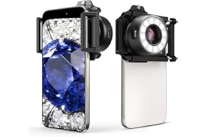 ‎APEXEL APEXEL 120X juwelierlupe mit licht - Professionelle Smartphone Juwelierlupe mit LED- und UV-Licht zur Beobachtung und Fotografie von Antiquitäten, Schmuck und Luxusgütern