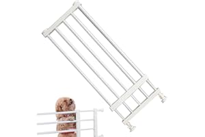 ZIURMUT Extendable Safety dog Gate, Dog Stair Gate, Short Dog Gate, Child Pet stair Gate, Small Pet Door for Staircases, Pressure Mount Small Pet Gate, Puppy Gate Indoor for Doorway
