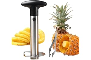 ANICY Coupe-ananas – Éplucheur d'ananas en acier inoxydable avec lame plus épaisse, coupe-ananas et dénoyauteur pour enlever les noyaux d'ananas en acier inoxydable