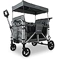 FUXTEC CTXL900 Wagon for Kids to Sit in – All-Terrain, Collapsible Wagon - Folding Trolley & Stroller Wagon for Up to 4 Children – Durable, Foldable Utility Cart - Grey